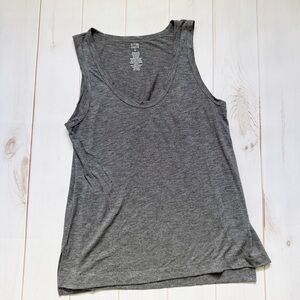 Peyton Jensen Gray Distressed Tank